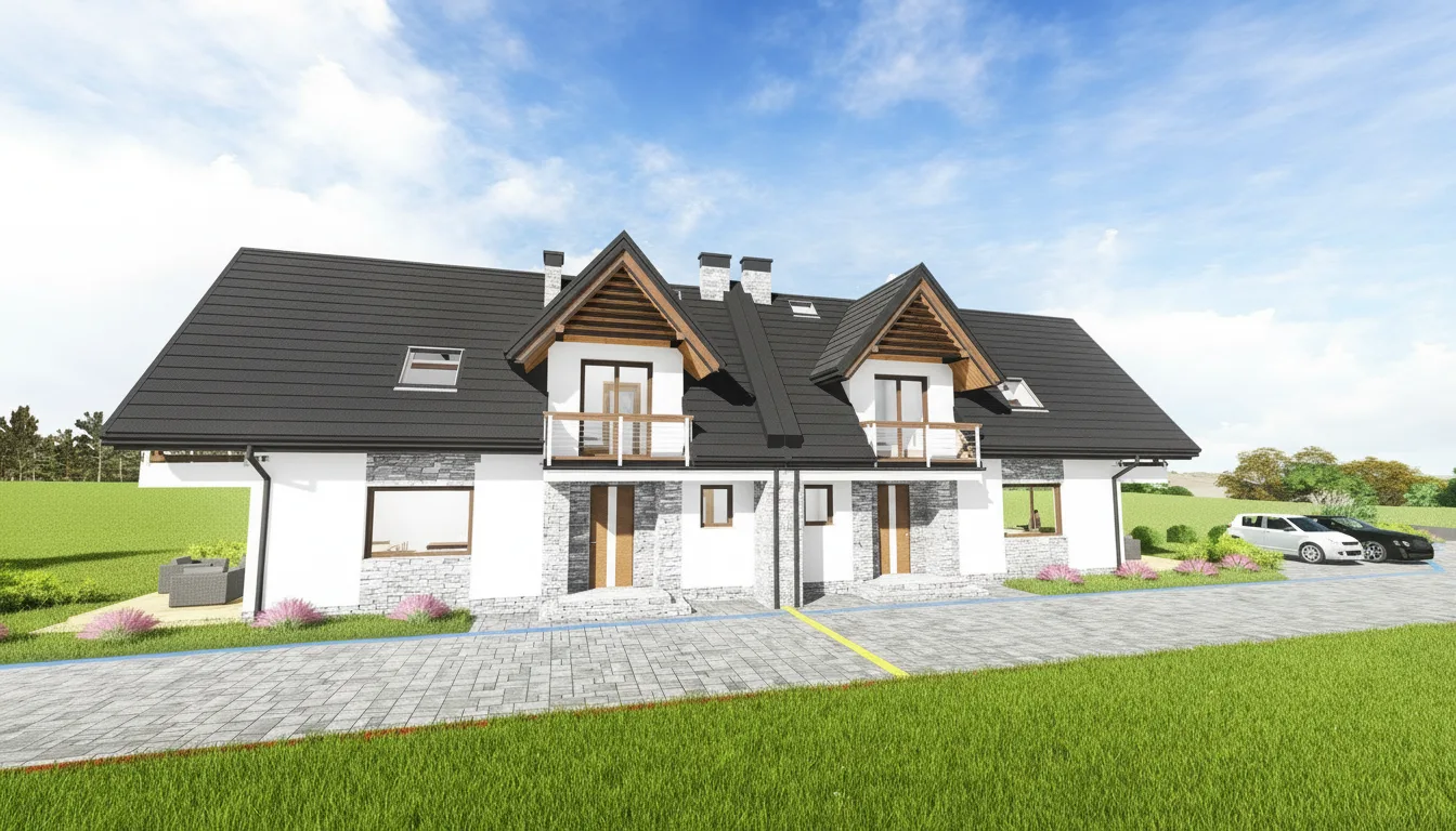 Domy w zabudowie bliźniaczej w Szaflarach, ok 400m od basenów geotermalnych - zdjęcie 1